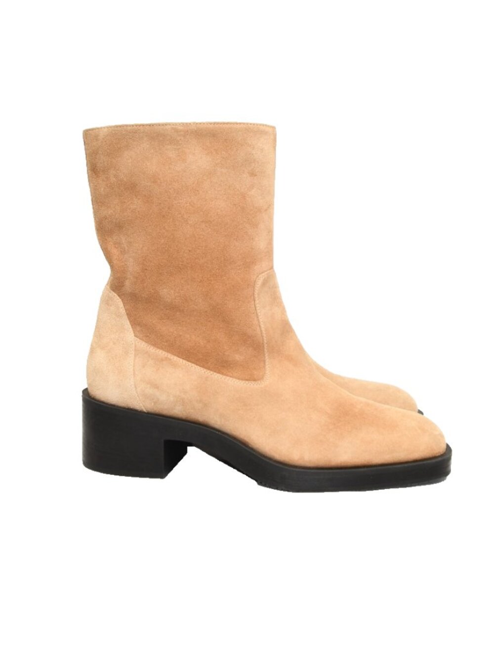 $700 STUART WEITZMAN Boulevard Suede Ankle Boot CHUNKY PLATFORM TAN 10 B (PD22)